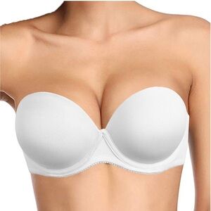 White Strapless Bra